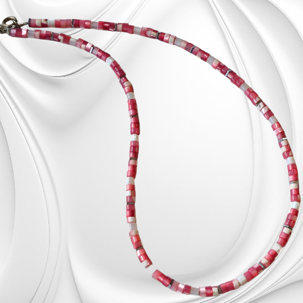 NASKN76 biżuteria kamienie naturalne naszyjnik z masy perłowej na prezent