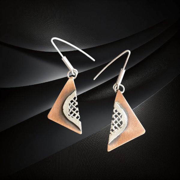 KOLCZYKI SREBRNE ARTYSTYCZNE - obrazek 2