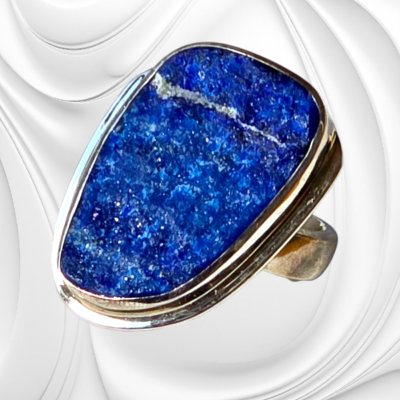 SREBRNY PIERŚCIONEK Z LAPIS LAZULI