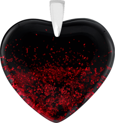 ZAWIESZKA ZE SZKŁA MURANO DUŻE SERCE