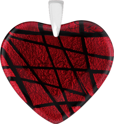 ZAWIESZKA ZE SZKŁA MURANO DUŻE SERCE