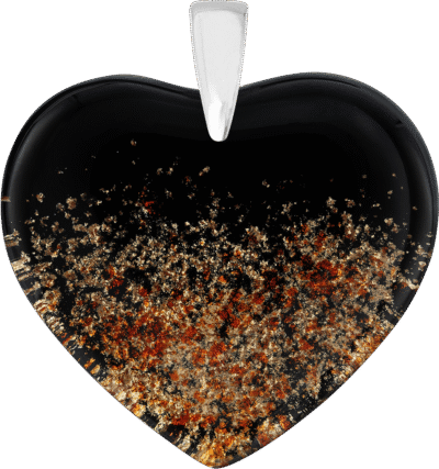 ZAWIESZKA ZE SZKŁA MURANO DUŻE SERCE