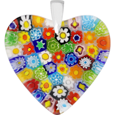 ZAWIESZKA ZE SZKŁA MURANO DUŻE SERCE