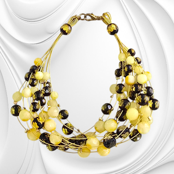 BRABUR68 biżuteria kamienie naturalne bransoleta z bursztynu na prezent