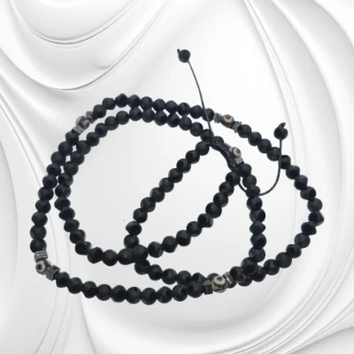 Naszyjnik z czarnego turmalinu – elegancki naszyjnik z kostek kamieni naturalnych idealny na prezent