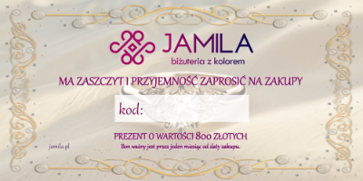 Bon podarunkowy 800 zł na zakup biżuterii – idealny prezent dla bliskiej osoby