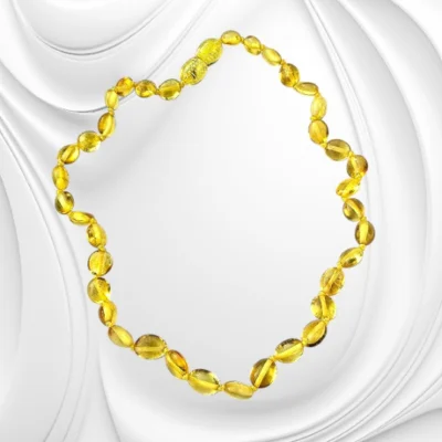 Naszyjnik choker z naturalnego bursztynu bałtyckiego w słonecznym odcieniu