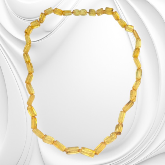 Naszyjnik z bursztynu słoneczny odcień naturalny bałtycki