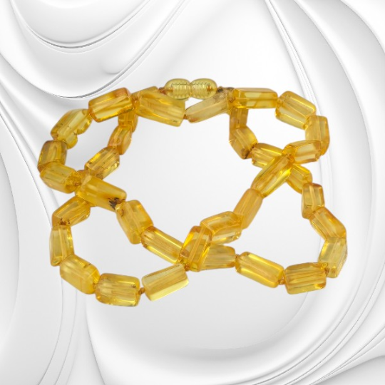 Naszyjnik z bursztynu słoneczny odcień naturalny bałtycki