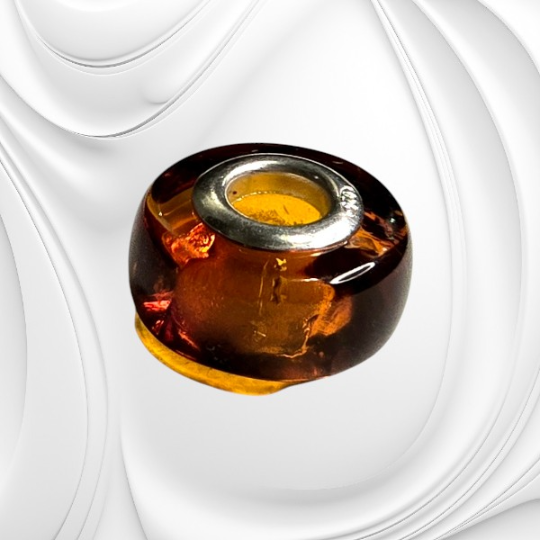 charms z bursztynu do bransoletki modułowej