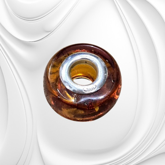 charms z bursztynu do bransoletki modułowej