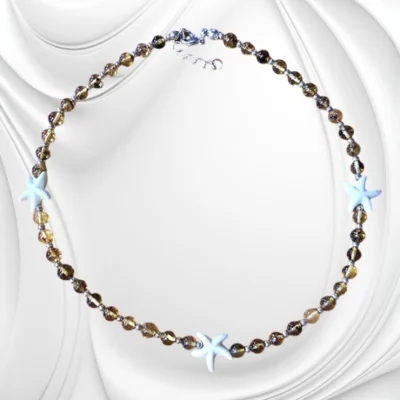 Naszyjnik z zielonego bursztynu bałtyckiego – polerowane kulki z naturalnego bursztynu